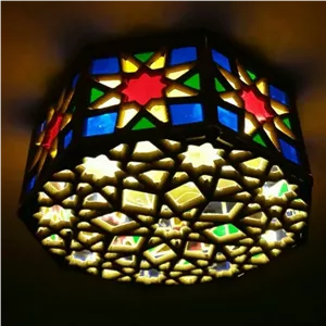 لوستر با قطر 40 ال ای دی هشت وجهی باز ریموت دار خانمان مدل 351986