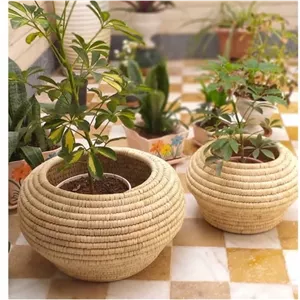 گلدان حصیری خمره ای خانمان مدل 347653