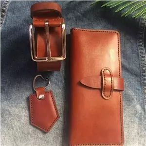 کیف  کمربند جاکلیدی چرم گاوی دست دوز خانمان مدل 363048
