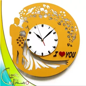 ساعت دیواری طرح عروس و داماد کد 39 خانمان مدل 344554