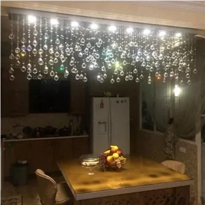 لوستر لاینر سقفی کریستال مدل باران خانمان مدل 350453