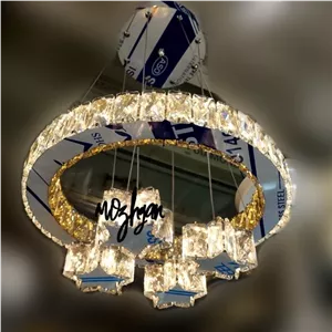 لوستر کهکشانی کریستالی مدرن ابعاد 40 چهار ستاره خانمان مدل 350841