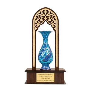 تندیس گلدان میناکاری هدیه صنایع دستی خانمان مدل 338922 