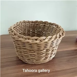 سبد میوه حصیری گالری طهورا با بافت آناناسی بسیار با استحکام خانمان مدل 348628
