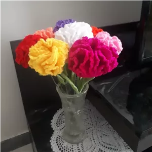 گل میخک بافتنی شاخه ای در رنگ دلخواه خانمان مدل 359950