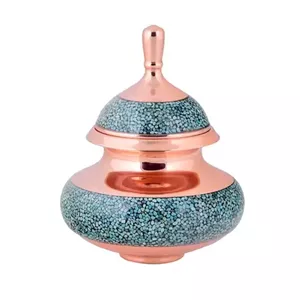 قندان زنگوله ای فیروزه کوبی 18سانتی خانمان مدل 338950
