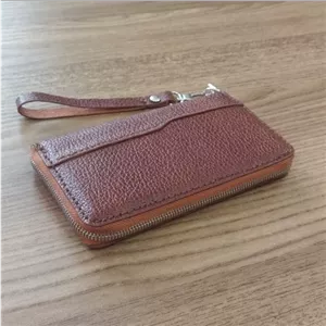کیف گوشی دور زیپ چرم طبیعی اصل خانمان مدل 359986