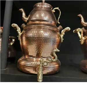 سماور6 لیتری و قوری مسی روگازی،نانو،ارسال رایگان خانمان مدل 343380