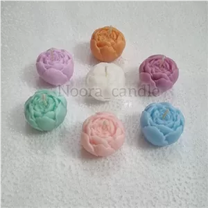 شمع گل پیونی غنچه در رنگ دلخواه خانمان مدل 336487