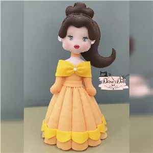 عروسک بل شخصیت کارتون دیو و دلبر.عروسک نمدی بل.عروسک پرنسس بل خانمان مدل 369509