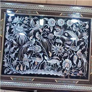 تابلو خاتم کاری و قلمزنی روی مس خانمان مدل 337962 