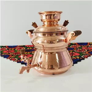 سماور روگازی مسی رنگ ثابت زنجان 4 لیتر ارسال رایگان خانمان مدل 337889