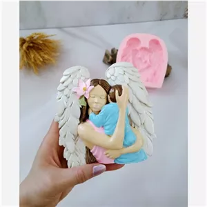 قالب شمع سیلیکونی فرشته مادر خانمان مدل 355421