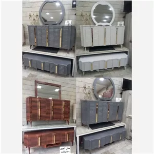 ست کنسول و میز ام دی اف آجری خانمان مدل 313599