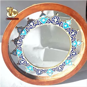 اینه گرد با طرح اسلیمی و سنتی ویترای خانمان مدل 337857