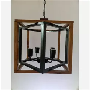 لوستر مدل سارینا تولیدشده از چوب صددرصد راش و فلز درجه یک خانمان مدل 351026