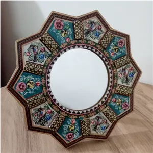 آئینه خاتم کاری و مینیاتور خورشیدی خانمان مدل 347030 