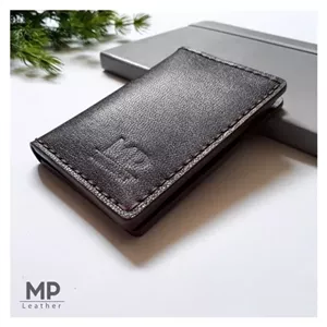 کیف کارت جیبی مردانه کم حجم و کاربردی چرم اصل دستدوز خانمان مدل 365712
