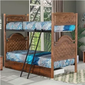 تخت خواب دو طبقه MDF مدل روژان با کشو بدون تشک خانمان مدل 327221