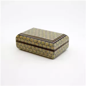 جعبه جواهر خاتم کاری مدل لب گرد 12در16 خانمان مدل 346292
