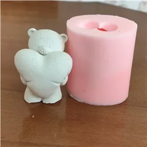قالب سیلیکوتی خرس تدی قلب تو بغل خانمان مدل 356199