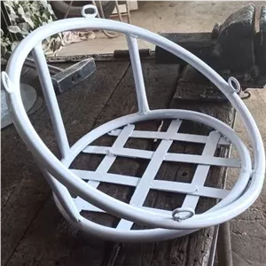 تاب صندلی تاب یک نفره کوچک طرح گرد به قطر 50سانت با رنگ کوره ای ساده ،بدون زنجیر و قلاب و بلبرینگ خانمان مدل 331035