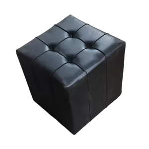 پاف تکی مربعی چرم و پارچه خانمان مدل 320844