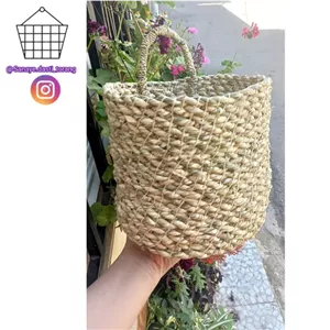 گلدان حصیری.کاور گلدان حصیری.حصیر گیلان .صنایع دستی خانمان مدل 346255