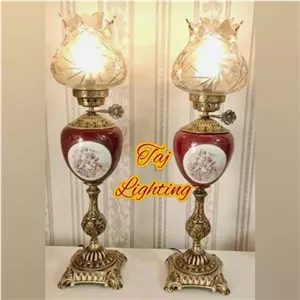 آباژور چراغ رومیزی طرح فرشته مدل بالنسیا با لاله تراش خانمان مدل 325425
