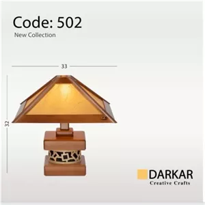 آباژور چوبی رومیزی دارکار مدل کلبه خانمان مدل 327075