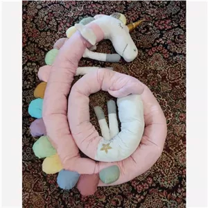 یونیکورن عروسکی متری با پارچه کتان نخ لایکو پنبه . خانمان مدل 372392