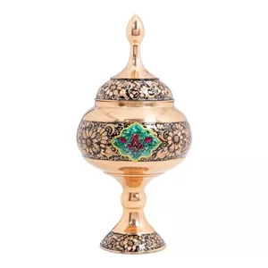 شکلات خوری ترکیبی الماس تراش و مس و پرداز سبز آبی سایز 25 - اصفهان خانمان مدل 338181 