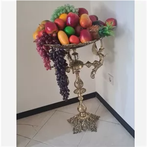 میوه خوری کنار سالنی پایه دار برنز مدل 3 فرشته خانمان مدل 341298 