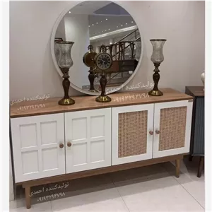 آینه کنسول حصیری کلاسیک نامبر خانمان مدل 313679