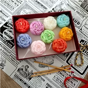 شمع غنچه گل پیونی کوچک خانمان مدل 332648