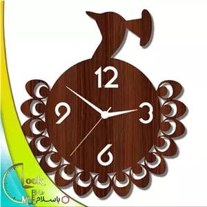 ساعت دیواری طرح طاووس کد 818 خانمان مدل 340585