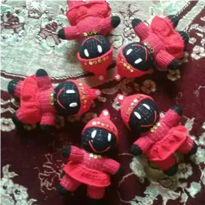 عروسک بافتنی حاجی فیروز برای سفره های هفت سین شماعزیزان خانمان مدل 372507