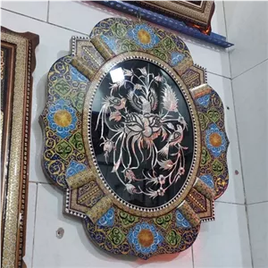 تابلوی خاتم دالبری وپلاک مسی قلمزنی30در40 خانمان مدل 337936 