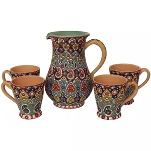 ست پارچ و لیوان میناکاری خانمان مدل 342560