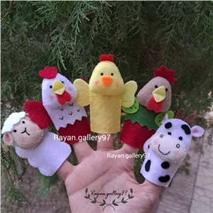 عروسک انگشتی حیوانات نمدی خانمان مدل 374100