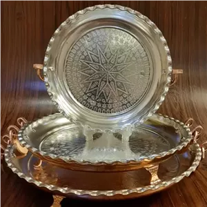 دیس مسی پایه دار طرحدار قطر 35 خانمان مدل 337856