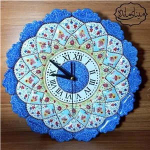 میناکاری مسی ساعت با کیفیت اعلا خانمان مدل 339669 