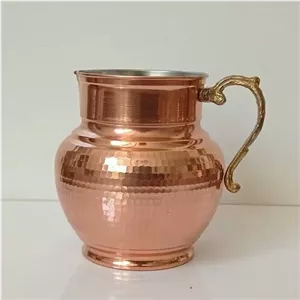 پارچ مسی دسته برنجی کوچک یک لیتری نانو شده خانمان مدل 342450