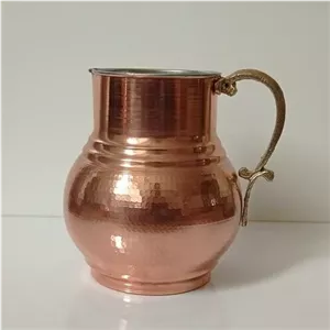 پارچ مسی دسته برنجی بدون درب نانو شده زنجان خانمان مدل 339648