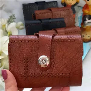 کیف پول و جاکارتی تاشو بند دار سوگو آهنربایی با کیفیت عالی خانمان مدل 366124