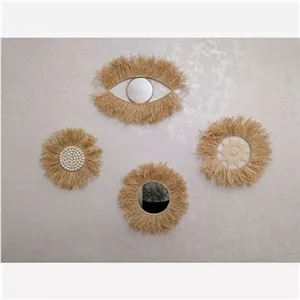 آینه رافیا طبیعی قطر کلی 40 خانمان مدل 338149