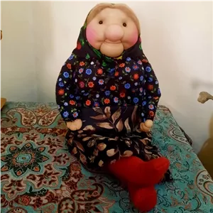 ننه بلقیس28 سانتی ،عروسک مادربزرگ ،عروسک ننه سرما،عروسک مادربزرگ نوروز خانمان مدل 371835