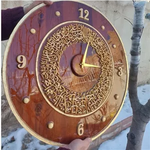 ساعت چوبی معرق قطر 60 خانمان مدل 348040