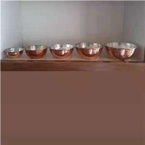 پیاله مسی چکشی سایز 2 قطر 8 سانت ارتفاع 3.5 سانت خانمان مدل 340880