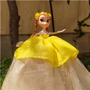 عروسک مفصلی،انا السا ،30 سانت، کار دست با دوخت و طرح زیبا خانمان مدل 370982